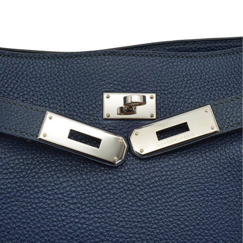 HERMES SO KELLY 22 BLUE ROY TOGO SHOULDER BAG 2008 SQUARE L PALLADIUM HARDWARE 90332568