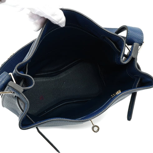 HERMES SO KELLY 22 BLUE ROY TOGO SHOULDER BAG 2008 SQUARE L PALLADIUM HARDWARE 90332568