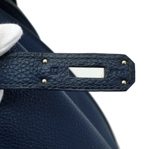 HERMES SO KELLY 22 BLUE ROY TOGO SHOULDER BAG 2008 SQUARE L PALLADIUM HARDWARE 90332568