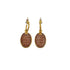 VINTAGE CHANEL EARRINGS LOGO SWING COLOR STONE GOLD ACCESSORY 99A 90322161