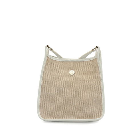 HERMES VESPA TPM WHITE TOILE H VEAU EPSOM SHOULDER BAG 2001 SQUARE H PALLADIU MHARDWARE 90343014