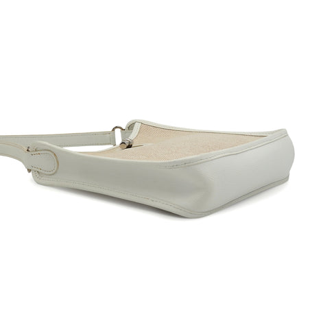 HERMES VESPA TPM WHITE TOILE H VEAU EPSOM SHOULDER BAG 2001 SQUARE H PALLADIU MHARDWARE 90343014