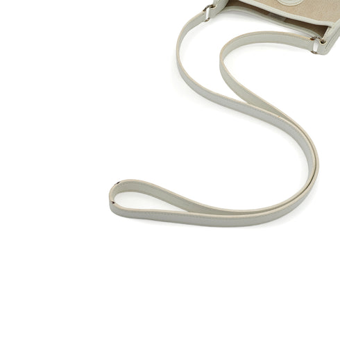 HERMES VESPA TPM WHITE TOILE H VEAU EPSOM SHOULDER BAG 2001 SQUARE H PALLADIU MHARDWARE 90343014