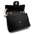 VINTAGE CHANEL JUMBO MATELASSE 30 CHAIN SHOULDER BAG BLACK CAVIAR SKIN GOLD HARDWARE 90311889