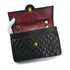VINTAGE CHANEL MATELASSE CHAIN SHOULDER BAG BLACK LAMB SKIN GOLD HARDWARE 90317008