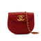 VINTAGE CHANEL MATELASSE CHAIN SHOULDER BAG RED LAMB SKIN GOLD HARDWARE 90335145