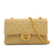 VINTAGE CHANEL CLASSIC FLAP MEDIUM CHAIN SHOULDER BAG BEIGE LAMB SKIN GOLD HARDWARE 90338305