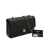 VINTAGE CHANEL CLASSIC FLAP MEDIUM CHAIN SHOULDER BAG BLACK CAVIAR SKIN GOLD HARDWARE 90340390