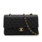 VINTAGE CHANEL CLASSIC FLAP MEDIUM CHAIN SHOULDER BAG BLACK CAVIAR SKIN GOLD HARDWARE 90340390