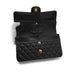 VINTAGE CHANEL CLASSIC FLAP MEDIUM CHAIN SHOULDER BAG BLACK CAVIAR SKIN GOLD HARDWARE 90340390