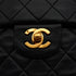 VINTAGE CHANEL CLASSIC FLAP MEDIUM CHAIN SHOULDER BAG BLACK LAMB SKIN GOLD HARDWARE 90340166