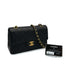 VINTAGE CHANEL CLASSIC FLAP SMALL CHAIN SHOULDER BAG BLACK LAMB SKIN GOLD HARDWARE 90316881