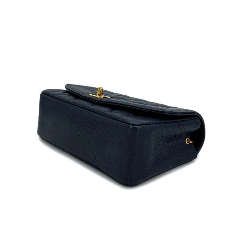 VINTAGE CHANEL DIANA SMALL CHAIN SHOULDER BAG NAVY CAVIAR SKIN GOLD HARDWARE 90311052 - PURPOSE