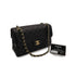 VINTAGE CHANEL DOUBLE FACE CHAIN SHOULDER BAG BLACK LAMB SKIN GOLD HARDWARE 90310315 - PURPOSE