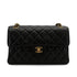 VINTAGE CHANEL DOUBLE FACE CHAIN SHOULDER BAG BLACK LAMB SKIN GOLD HARDWARE 90310315 - PURPOSE