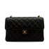 VINTAGE CHANEL DOUBLE FACE CHAIN SHOULDER BAG BLACK LAMB SKIN GOLD HARDWARE 90310315 - PURPOSE