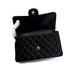 VINTAGE CHANEL DOUBLE FACE CHAIN SHOULDER BAG BLACK LAMB SKIN GOLD HARDWARE 90310315 - PURPOSE