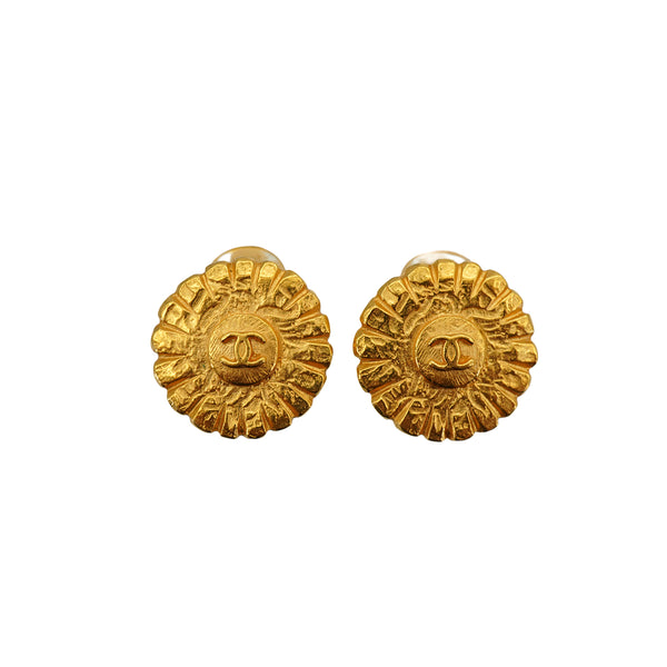 VINTAGE CHANEL EARRINGS COCOMARK FLOWER ACCESSORY 97A 90335765