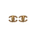 VINTAGE CHANEL COCOMARK EARRINGS RHINESTONE GOLD ACCESSORY 90334257