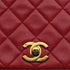 VINTAGE CHANEL FULL FLAP CHAIN SHOULDER BAG RED LAMB SKIN GOLD HARDWARE 90311265 - PURPOSE