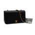 VINTAGE CHANEL FULL FLAP CHAIN SHUOLDER BAG BLACK LAMB SKIN GOLD HARDWARE 90341875