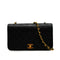VINTAGE CHANEL FULL FLAP CHAIN SHUOLDER BAG BLACK LAMB SKIN GOLD HARDWARE 90341875