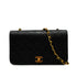 VINTAGE CHANEL FULL FLAP CHAIN SHUOLDER BAG BLACK LAMB SKIN GOLD HARDWARE 90341875
