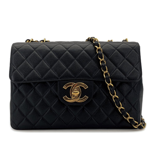 vintage-chanel-jumbo-matelasse-30-chain-shoulder-bag-black-caviar-skin-gold-hardware-90311889-japan
