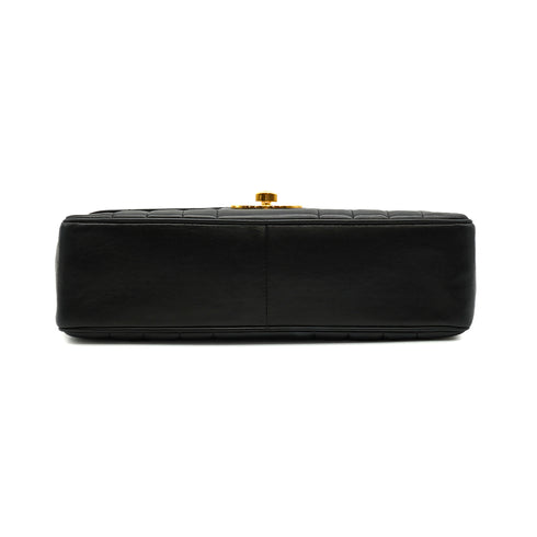 VINTAGE CHANEL MADEMOISELLE CHAIN SHOULDER BAG BLACK LAMB SKIN GOLD HARDWARE 90335601