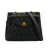 VINTAGE CHANEL MATELASSE CHAIN SHOULDER BAG BLACK CAVIAR SKIN GOLD HARDWARE 90332384