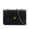 VINTAGE CHANEL MATELASSE CHAIN SHOULDER BAG BLACK LAMB SKIN GOLD HARDWARE 90317008