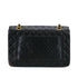 VINTAGE CHANEL MATELASSE CHAIN SHOULDER BAG BLACK LAMB SKIN GOLD HARDWARE 90317008