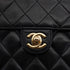 VINTAGE CHANEL MATELASSE CHAIN SHOULDER BAG BLACK LAMB SKIN GOLD HARDWARE 90335309