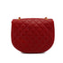VINTAGE CHANEL MATELASSE CHAIN SHOULDER BAG RED LAMB SKIN GOLD HARDWARE 90335145