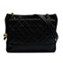 VINTAGE CHANEL MATELASSE CHAIN TOTE BAG BLACK LAMB SKIN GOLD HARDWARE 90313541