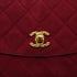VINTAGE CHANEL MATELASSE FRINGE CHAIN SHOULDER BAG RED SUEDE GOLD HARDWARE 90335778