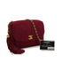 VINTAGE CHANEL MATELASSE FRINGE CHAIN SHOULDER BAG RED SUEDE GOLD HARDWARE 90335778