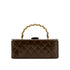 VINTAGE CHANEL MATELASSE HAND BAG BROWN LEATHER GOLD HARDWARE 90313327