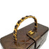 VINTAGE CHANEL MATELASSE HAND BAG BROWN LEATHER GOLD HARDWARE 90313327