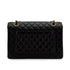 VINTAGE CHANEL MATELASSE TURN LOCK CHAIN SHOULDER BAG BLACK LAMB SKIN GOLD HARDWARE 90310304 - PURPOSE