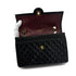 VINTAGE CHANEL MATELASSE TURN LOCK CHAIN SHOULDER BAG BLACK LAMB SKIN GOLD HARDWARE 90310304 - PURPOSE
