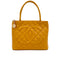 VINTAGE CHANEL MEDALLION MATELLASSE TOTE BAG ORANGE CAVIAR SKIN GOLD HARDWARE 90321626