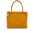 VINTAGE CHANEL MEDALLION MATELLASSE TOTE BAG ORANGE CAVIAR SKIN GOLD HARDWARE 90321626