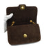 VINTAGE CHANEL MINI MATELASSE CHAIN SHOULDER BAG BROWN SUEDE GOLD HARDWARE 90335889