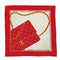 VINTAGE CHANEL SCARF LOGO MATELASSE RED SILK 90312708