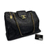 VINTAGE CHANEL SUPER MODEL BICOLORE CHAIN TOTE BAG BLACK LEATHER 90302924