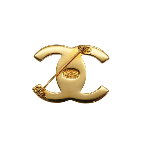 VINTAGE CHANEL TURN LOCK COCOMARK BROOCH GOLD ACCESSORY 96P 90335319