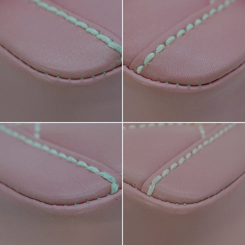 VINTAGE CHANEL WILD STITCH HAND BAG PINK LEATHER GOLD HARDWARE 90346151