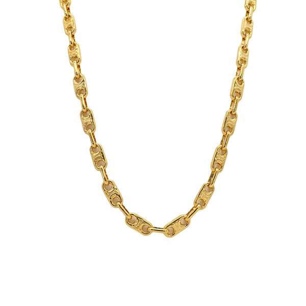 VINTAGE CELINE MACADAM LONG CHAIN NECKLACE GOLD ACCESSORY 90322190