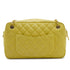 VINTAGE CHANEL 2.55 MATERASSE CHAIN SHOULDER BAG YELLOW LAMB SKIN GOLD HARDWARE 90343938